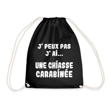 J'peux pas j'ai une Chiasse carabinée - Sac de sport léger - noir - Devant