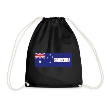 Canberra City in australischer Flagge - Turnbeutel - Schwarz - Vorne