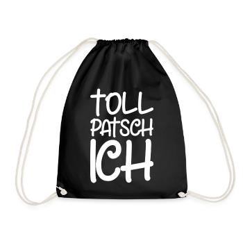 Tollpatsch Ich tollpatschig lustig tollpatschich - Turnbeutel - Schwarz - Vorne