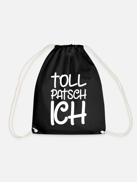 Tollpatsch Ich tollpatschig lustig tollpatschich - Turnbeutel - Schwarz