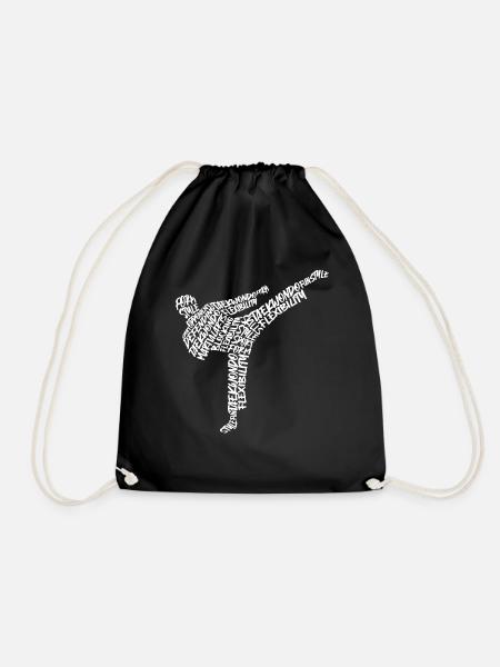 Taekwondo Kampfsport Typografie Herren Karate - Turnbeutel - Schwarz