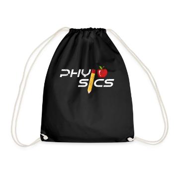 physicist - Drawstring Bag - black - Front