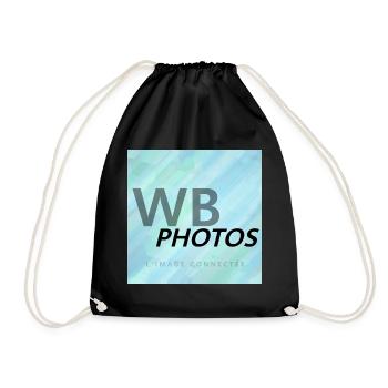 HELLBLAUES WBP-LOGO - Turnbeutel - Schwarz - Vorne