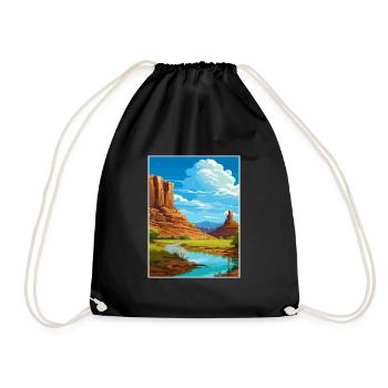 San Juan River Utah Vintage Reiseposter Souvenir - Turnbeutel - Schwarz - Vorne