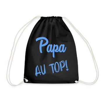 FROHER VATERTAG. PAPA. VATERTAG - Turnbeutel - Schwarz - Vorne
