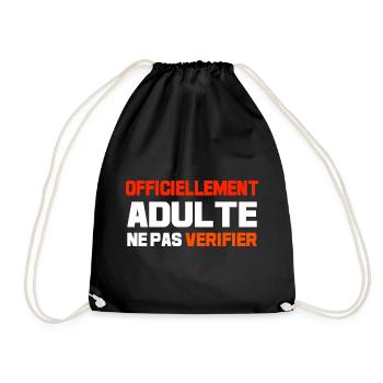 Officiellement adulte ne pas vérifier - Sac de sport léger - noir - Devant