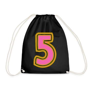 5. 5 YEARS. 5th ANNIVERSARY. 5 YEAR ANNIVERSARY - Drawstring Bag - black - Front