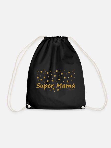 Super Mama - Turnbeutel - Schwarz
