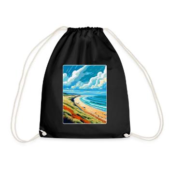 Chesil Beach, England, Vereinigtes Königreich, Reiseposter, Souvenir, WPA - Turnbeutel - Schwarz - Vorne