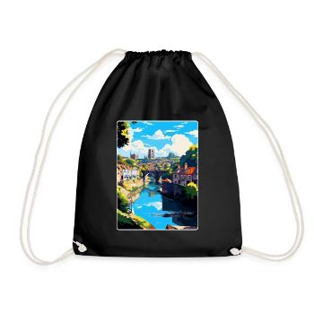 Knaresborough, England, Vereinigtes Königreich, Reiseposter, Souvenir - Turnbeutel - Schwarz - Vorne
