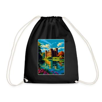 Hever Castle Angleterre Royaume-Uni Affiche de voyage Souvenir WPA - Sac de sport léger - noir - Devant