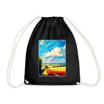 Lincolnshire Wolds Vintage Reiseposter Souvenir - Turnbeutel - Schwarz - Vorne