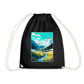 Arosa Suisse Affiche de voyage vintage souvenir - Sac de sport léger - noir - Devant