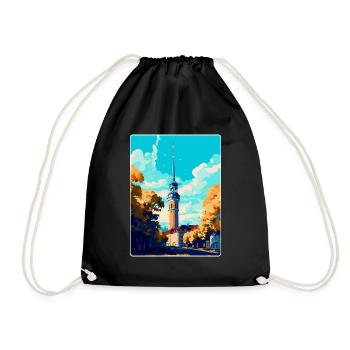 Dortmund Germany Vintage Travel Poster Souvenir - Drawstring Bag - black - Front