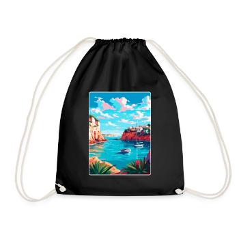 Minorque Espagne Affiche de voyage vintage WPA Souvenir - Sac de sport léger - noir - Devant