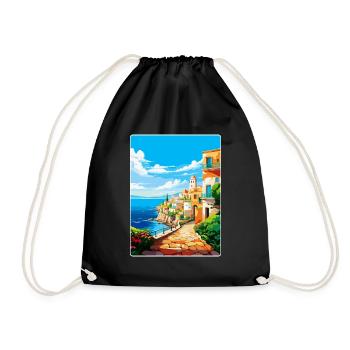Héraklion Grèce Affiche de voyage vintage souvenir - Sac de sport léger - noir - Devant