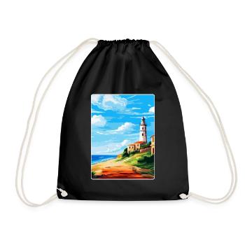 Faro Portugal Affiche de voyage vintage WPA Souvenir - Sac de sport léger - noir - Devant