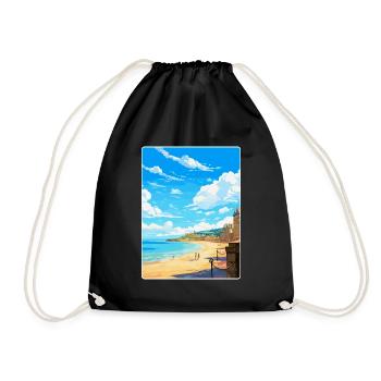 Saint Malo France Poster de voyage vintage souvenir - Sac de sport léger - noir - Devant