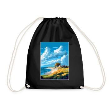 Gotland Schweden Vintage Reiseplakat Souvenir WPA - Turnbeutel - Schwarz - Vorne