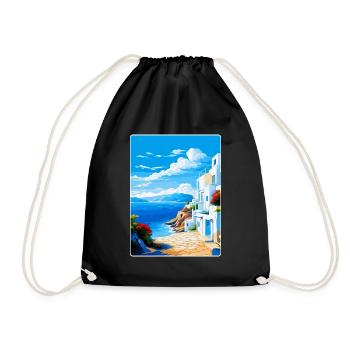 Milos Grèce Vintage Affiche de voyage WPA Souvenir - Sac de sport léger - noir - Devant