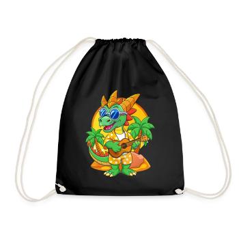 Lunettes de soleil de plage d’été de dessin animé de dragon drôle - Sac de sport léger - noir - Devant
