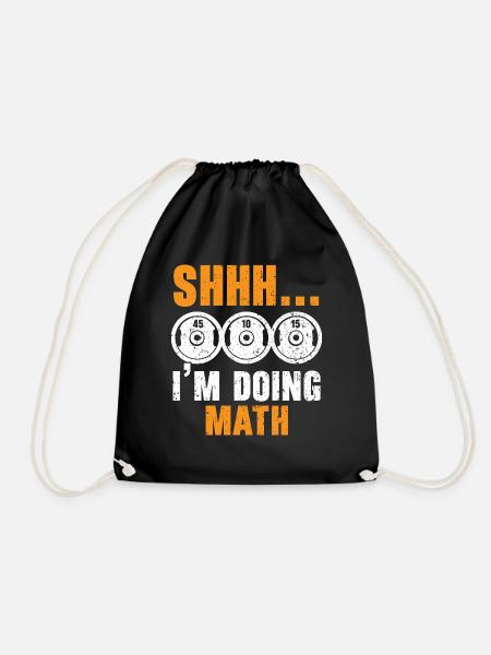 Shhh ich mache Mathe Trainer Gewichtheben Fitness - Turnbeutel - Schwarz