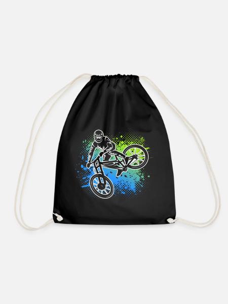 Mountain Bike Radfahrer Fahrrad Mountainbike - Turnbeutel - Schwarz