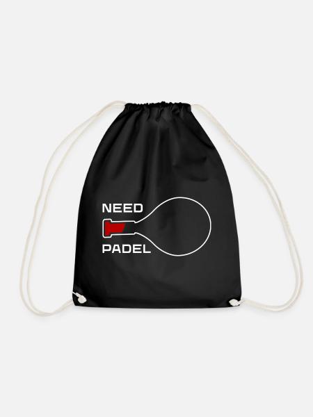 Lustiges Padel Spieler Design Need Padel - Turnbeutel - Schwarz