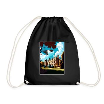 Anglesey Abbey Dekoration Vintage Reiseposter - Turnbeutel - Schwarz - Vorne