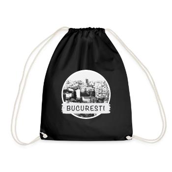 Bukarest City - Turnbeutel - Schwarz - Vorne