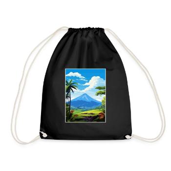 La Fortuna Costa Rica Vintage Reiseposter WPA - Turnbeutel - Schwarz - Vorne