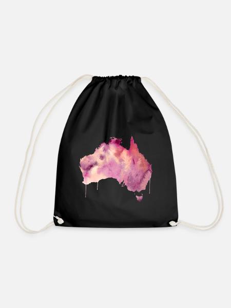 Australien Pink - Turnbeutel - Schwarz