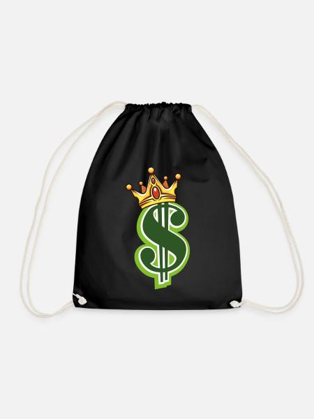 Money King – Cash & Hustle Streetwear Motiv - Turnbeutel - Schwarz