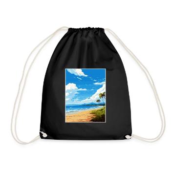 Nicoya Halbinsel Costa Rica Vintage Reiseposter - Turnbeutel - Schwarz - Vorne