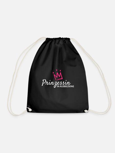 Prinzessin in Ausbildung Geschenk - Turnbeutel - Schwarz