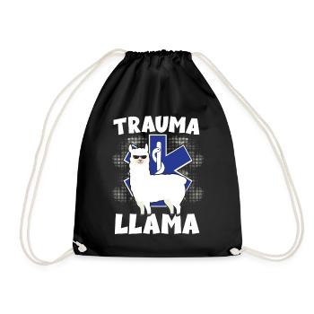 Trauma Llama Sanitäter Rettungsdienst - Turnbeutel - Schwarz - Vorne