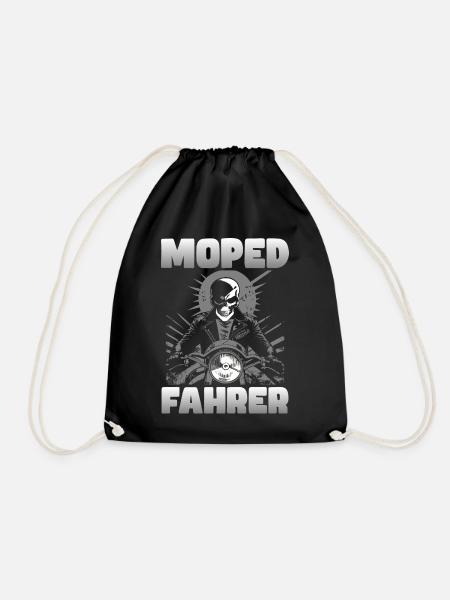 Moped Fahrer - Turnbeutel - Schwarz