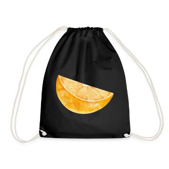 Orange - Turnbeutel - Schwarz - Vorne