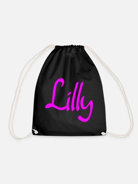 Lilly Neon Schriftzug - Turnbeutel - Schwarz