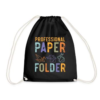 Professioneller Papierfalter Origami Japanische Ku - Turnbeutel - Schwarz - Vorne