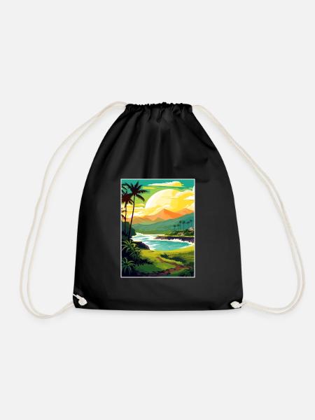 Kailua Kona Hawaii Vintage Reiseposter Souvenir - Turnbeutel - Schwarz