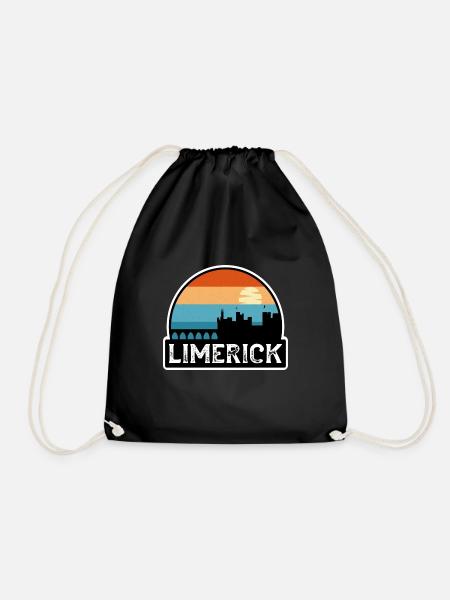 Limerick Irland Flagge Skyline Reisesouvenir - Turnbeutel - Schwarz