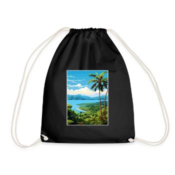 Nicoya Halbinsel Costa Rica Vintage Reiseposter - Turnbeutel - Schwarz - Vorne