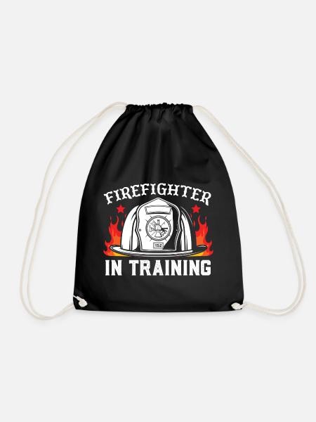 Feuerwehrmann In Ausbildung - Turnbeutel - Schwarz