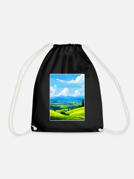Sauerland Deutschland Vintage Reiseplakat Souvenir - Turnbeutel - Schwarz