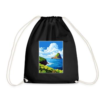 Fernando De Noronha Brasilien Poste Reiseposter - Turnbeutel - Schwarz - Vorne
