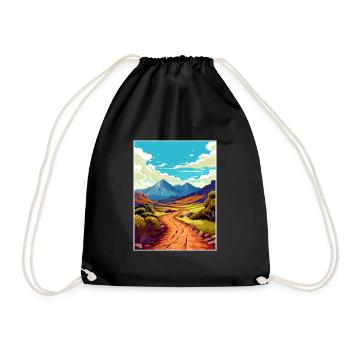 Haleakala Hawaii Vintage Reiseposter Souvenir - Turnbeutel - Schwarz - Vorne