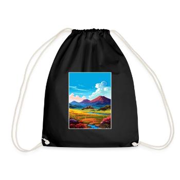 Mauna Kea Hawaii Vintage Reiseposter Souvenir - Turnbeutel - Schwarz - Vorne