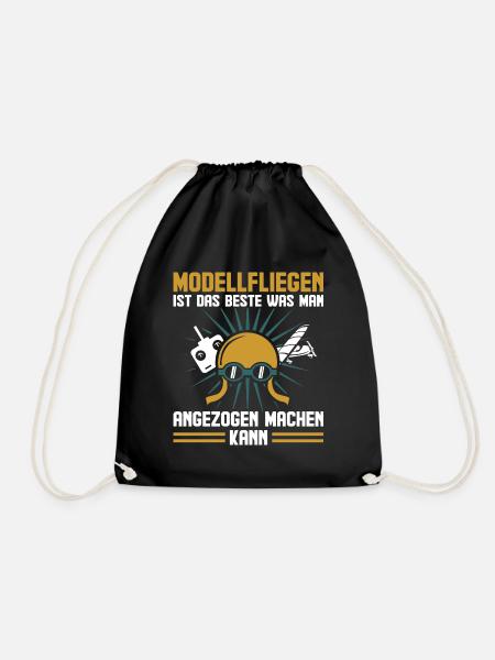 Modellfliegen Spruch Lustig RC Pilot Modellflieger - Turnbeutel - Schwarz