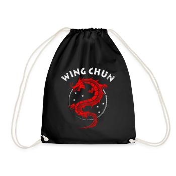 Wing Chun Geschenk - Turnbeutel - Schwarz - Vorne
